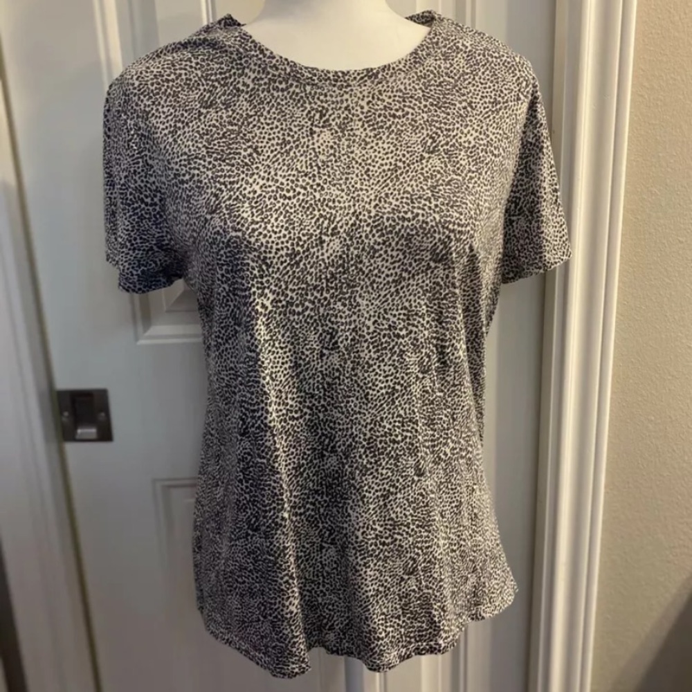 Lucky Brand White Animal Print Tshirt